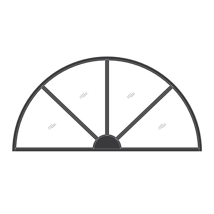 Four-Lite True Half Circle Arch - Image 3